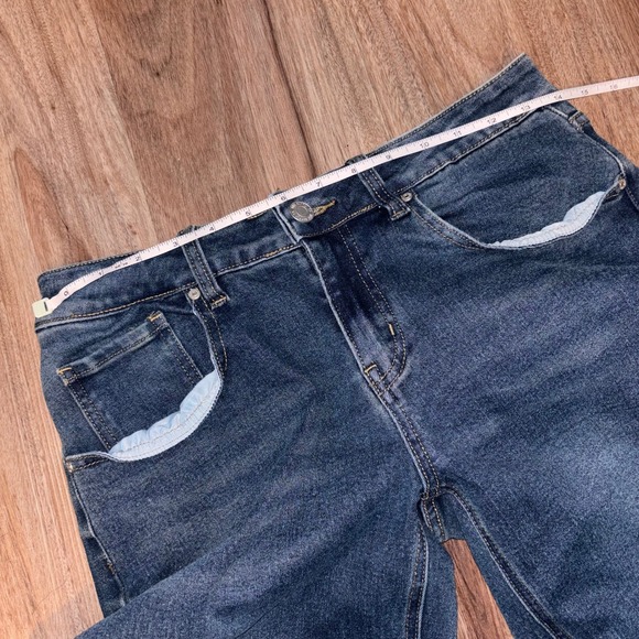 Rise Womens Wide Leg Dark Wash Denim Jeans Size 9 - Picture 5 of 9